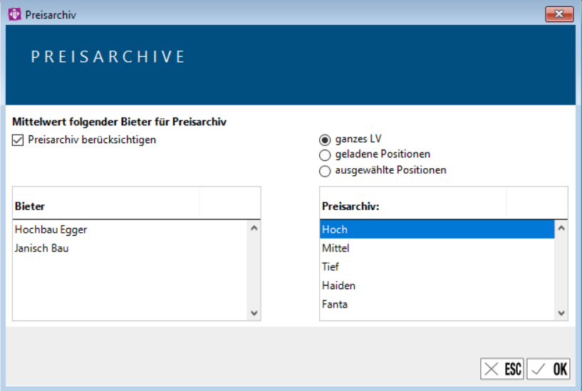 Preisarchive